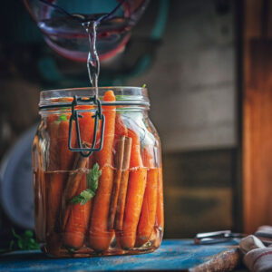 Fermented Carrots with Miso Walnut Dip Recipe